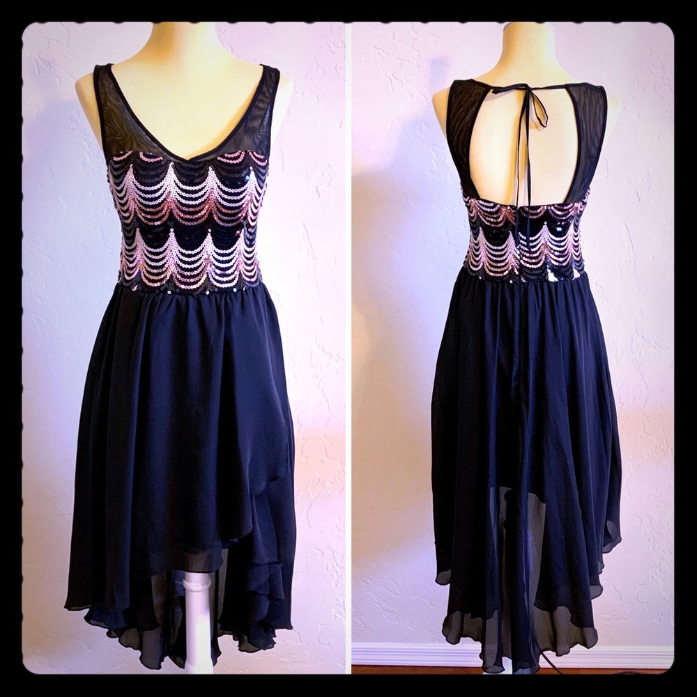 Gorgeous Hi-Lo sequined semi-formal dress